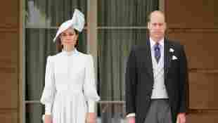 Prince William Kate Middleton royal garden party Buckingham Palace rain hats photos pictures 2022 Prince Edward Sophie Wessex