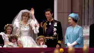 Princess Diana's dress tiara 1981 royal wedding Prince Charles The Crown Emma Corrin