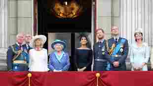 The Royal Family balcony trooping the colour Harry Meghan Queen Andrew 2022