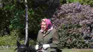 Queen Elizabeth II Spotted Horseback Riding In New Photos At Windsor Castle During Lockdown