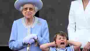 Queen Elizabeth II and Prince Louis sweet moment Trooping the Colour 2022 photos pictures