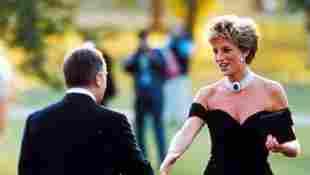 See The Crown Recreate Princess Diana's Legendary Revenge Dress photo picture preview season 5 news release date start premiere actress Elizabeth Debicki 2021 2022 cast