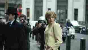 'The Crown' Emma Corrin Princess Diana Wedding Dress actress photos preview trailer