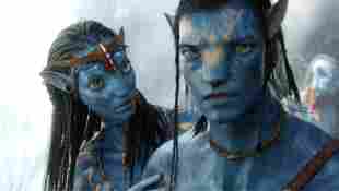 Zoe Saldana y Sam Worthington en 'Avatar'