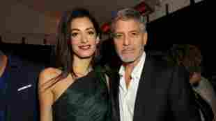 Amal and George Clooney attend the premiere of Hulu's "Catch-22" on May 07, 2019 in Hollywood, California.