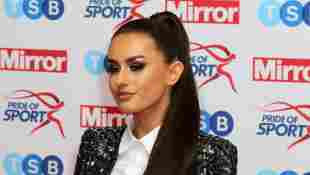 Stepping Out In Style! Amber Davies Rocks Sexy Black Cutout Dress