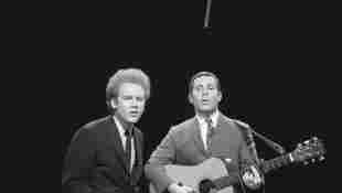 Simon & Garfunkel performing on The Ed Sullivan Show in 1966.