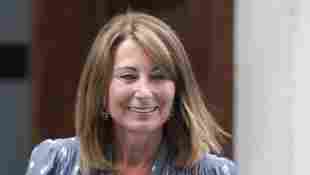 Carole Middleton at St Mary's Hospital after meeting her grandson Prince Louis