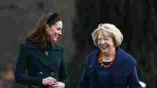 Duchess Catherine smiled when Sabina Higgins made a subtle nod to the recent royal family drama.