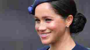 Duchess Meghan attends the 2019 Trooping the Colour Celebrations