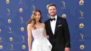 Justin Timberlake and Jessica Biel at the Emmys