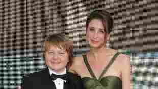 Marin Hinkle and Angus T. Jones in 2007