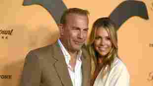 Kevin Costner with his wife Christine Baumgartner at the season 2 premiere of Yellowstone.