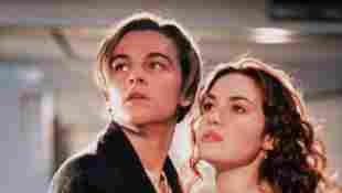 Leonardo DiCaprio as "Jack" and Kate Winslet as "Rose" in 'Titanic'.