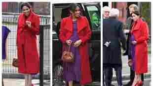 Meghan looked radiant in red at her first appointment in 2019