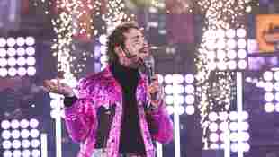 Post Malone performs during the Times Square New Year's Eve 2020 Celebration on December 31, 2019 in New York City