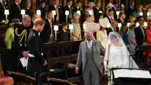 Prince Charles led Duchess Meghan down the aisle