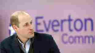 Prince William visited Everton as part of his 'Heads Up' campaign for mental health.