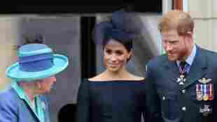 La reina Isabel, Meghan Markle y el príncipe Harry