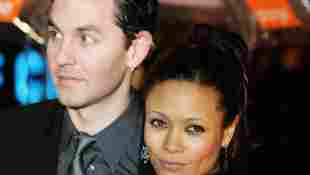 Actress Thandie Newton and husband Ol Parker arrive at BAFTAs on February 19, 2006 in London, England.