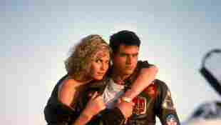 Kelly McGillis and Tom Cruise in 'Top Gun'.