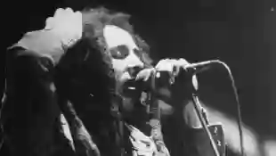 Reggae star and Rastas Pope , Jamaican born Bob Marley 1980