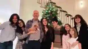 Bruce Willis new family pictures with Demi Moore daughters wife Emma Heming 2022 Instagram Christmas post
