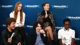 The Cast of 'Stranger Things' during an interview with SiriusXM's radio show.