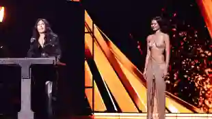 Cher and Zendaya during the Rock &amp; Roll Hall Of Fame ceremony