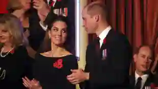 Duchess of Cambridge and Britain's Prince William, Duke of Cambridge, attend the annual Royal British Legion Festival of Remembrance at the Royal Albert Hall in London on November 9, 2019.