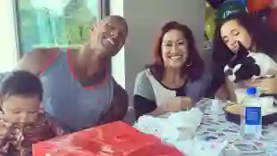Dwayne Johnson celebrates his birthday with his family wife