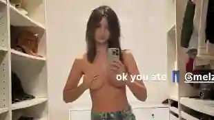 Emily Ratajkowski likes to show herself topless