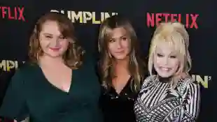Dolly Parton, Jennifer Aniston and Danielle MacDonald