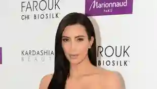 Kim Kardashian introduces 'Kardashian Beauty Hair' line at Marionnaud Champs Elysees.