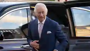 Paris, France, September 21, 2023 - Britain s King Charles III leaves his car as he arrives at the Elysee Presidential P
