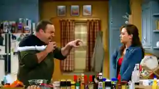 Kevin James and Leah Remini in the show, "The King of Queens"