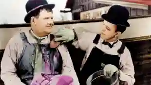 Oliver Hardy and Stan Laurel were known for their slapstick comedy from the 1920s to 1940s.