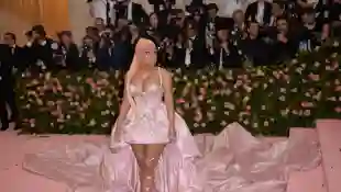 Nicki Minaj arriving at the 2019 Met Gala Celebrating Camp: Notes On Fashion at The Metropolitan Museum of Art on May 6, 2019 in New York City