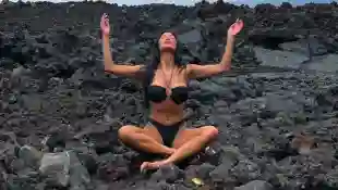 nicole scherzinger hot sexy bikini volcanic rock skin lava