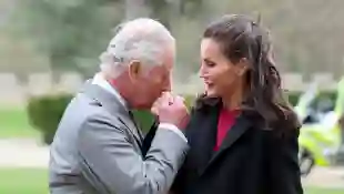 Prince Charles Queen Letizia of Spain meeting 2022 royals kiss photos pictures