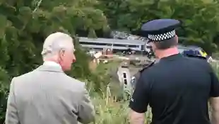 Prince Charles Visits Stonehaven Train Crash Scotland 14 August 2020
