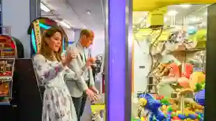 Prince William & Duchess Kate Visit Arcade In First Joint Engagement