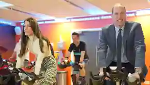 Prince William Princess Kate exercise bikes gym event 2023 photos pictures