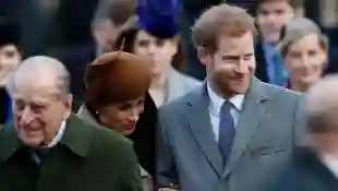 Príncipe Felipe, Meghan Markle y el príncipe Harry