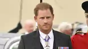 Prince Harry on his way to Westminster Abbey