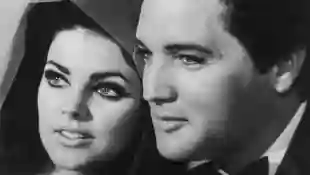 Priscilla y Elvis Presley en su boda en 1967