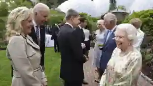 Queen Elizabeth's Joke Gets G7 Leaders Laughing At 2021 Summit watch video Biden Trudeau Merkel Macron Johnson royal family news