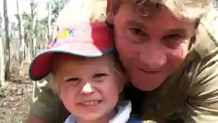 Steve Irwin and Robert Irwin at the Australia Zoo in 2006