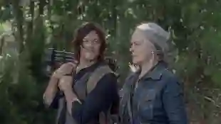 Norman Reedus and Melissa McBride in a scene from the series 'The Walking Dead'