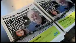Thomas Markle Sr. on the cover of ﻿Evening Standard﻿. Royal wedding drama Finding Freedom.
